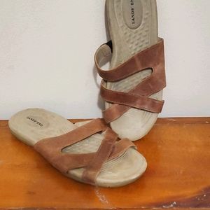 Lands End leather sandals